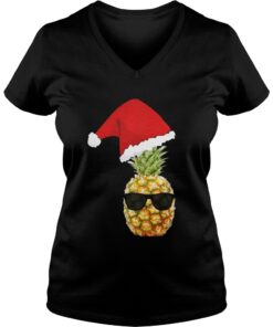 Pineapple Santa Christmas Vneck