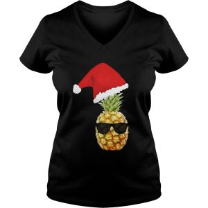 Pineapple Santa Christmas Vneck