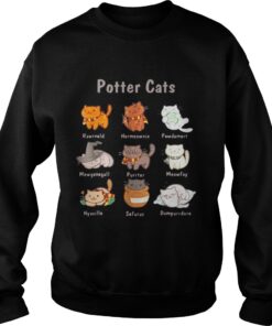 Potter cat Rawrnald Hermeownie Pawdamort Mewgonagall Purrter Meowfoy Nyaville Sefurus Dumpurrdore Sweater