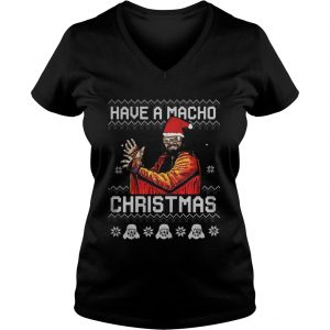 Randy Savage have a macho ugly Christmas Vneck