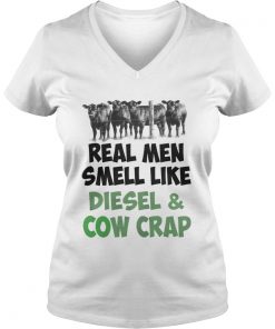 Real men smell like diesel and cow crap Vneck