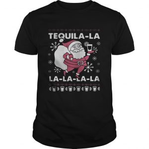 Santa Claus Tequila La la la la la Christmas Guys Tee