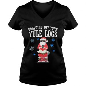 Santa Dropping Off Your Yule Logs Vneck