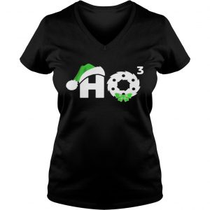 Santa Ho Ho 3 Cubed Funny Christmas Vneck