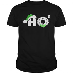 Santa Ho Ho 3 Cubed Funny Christmas unisex Tee