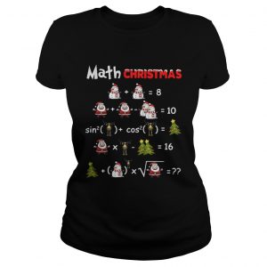 Satan Snowman Math Christmas Ladies Tee