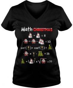 Satan Snowman Math Christmas Vneck