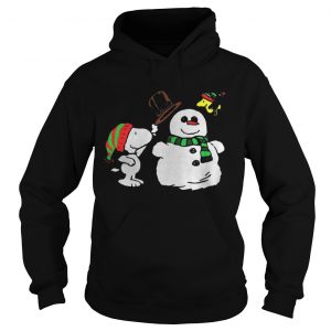 Snoopy Woodstock and Snow Christmas ugly Hoodie