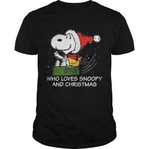 Snoopy who loves Snoopy and Christmas Unisex Tee