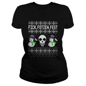 Snowmans And Skull Fick Fotzen Fest Ladies Tee