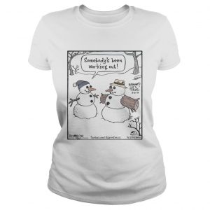 Somebody’s Been Working Out Christmas Ladies Tee