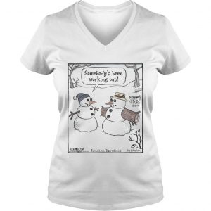 Somebody’s Been Working Out Christmas Vneck