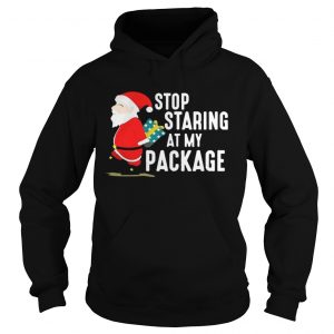 Stop Staring At My Package Funny Adult Humour Xmas Hoodie