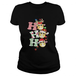 The Giraffe Christmas ho ho ho Ladies Tee - Copy