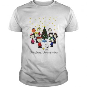 The Peanuts Gang christmas time is here Unisex TeeThe Peanuts Gang christmas time is here Unisex Tee