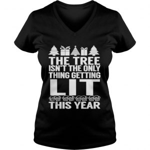 The Tree Isn’t The Only Thing Getting Lit This Year Vneck