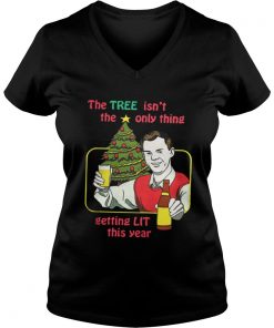 The tree isn’t the only thing getting lit this year Christmas Vneck