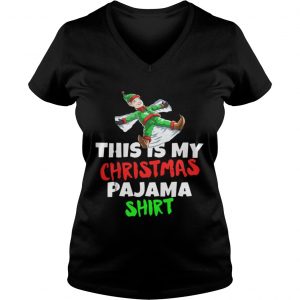 This Is My Christmas Pajama Santa ELF Vneck