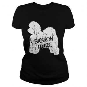 Vintage Bichon Frise Dog Lover Ladies Tee