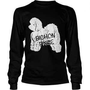 Vintage Bichon Frise Dog Lover Longsleeve Tee