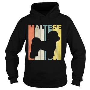 Vintage Retro Maltese Silhouette Hoodie