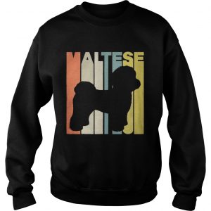 Vintage Retro Maltese Silhouette Sweater