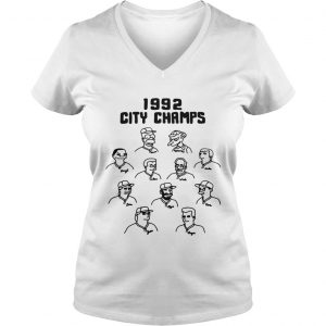 Vintage the Simpsons 1992 city champs Vneck