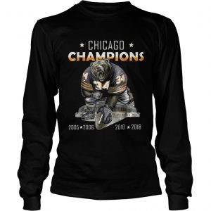 Chicago champions bear 34 2005 2006 2010 2018 Longsleeve Tee