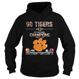 Go tigers 2019 CFP national champions January 7 2029 44 16 Levis stadium santa clara CA Hoodie