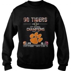 Go tigers 2019 CFP national champions January 7 2029 44 16 Levis stadium santa clara CA Sweater