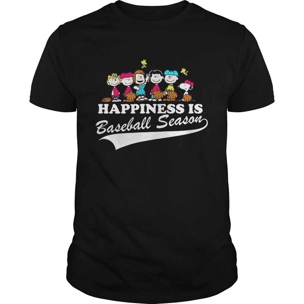 Happiness is baseball season shirt