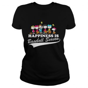 Happiness is baseball season Ladies Tee
