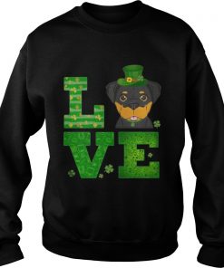Love Rottweiler St Patricks Day Green Shamrock Sweater