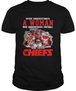 Never Underestimate A Woman Who Understands Football And Loves Chiefs Guys Tee