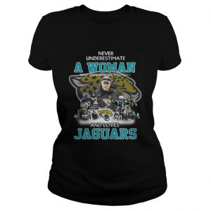 Never Underestimate a Woman Who Understands Football And Loves Jaguars Ladies Tee