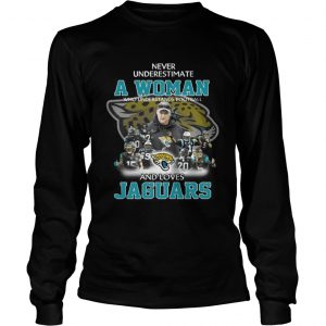 Never Underestimate a Woman Who Understands Football And Loves Jaguars Longsleeve Tee