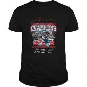New England Patriots 2019 Afc Division Champions With Signature Guys Tee