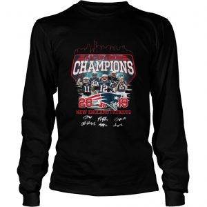 New England Patriots 2019 Afc Division Champions With Signature Longsleeve Tee