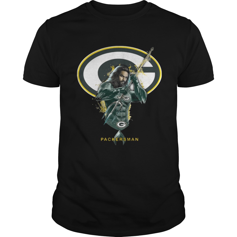 Packersman Aquaman And Packers Football Team T-Shirt