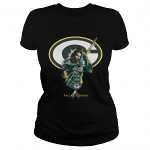 Packersman Aquaman And Packers Football Team Ladies TeePackersman Aquaman And Packers Football Team Ladies Tee