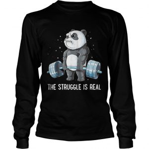 Panda Bear gym the struggle is real Longsleeve Tee