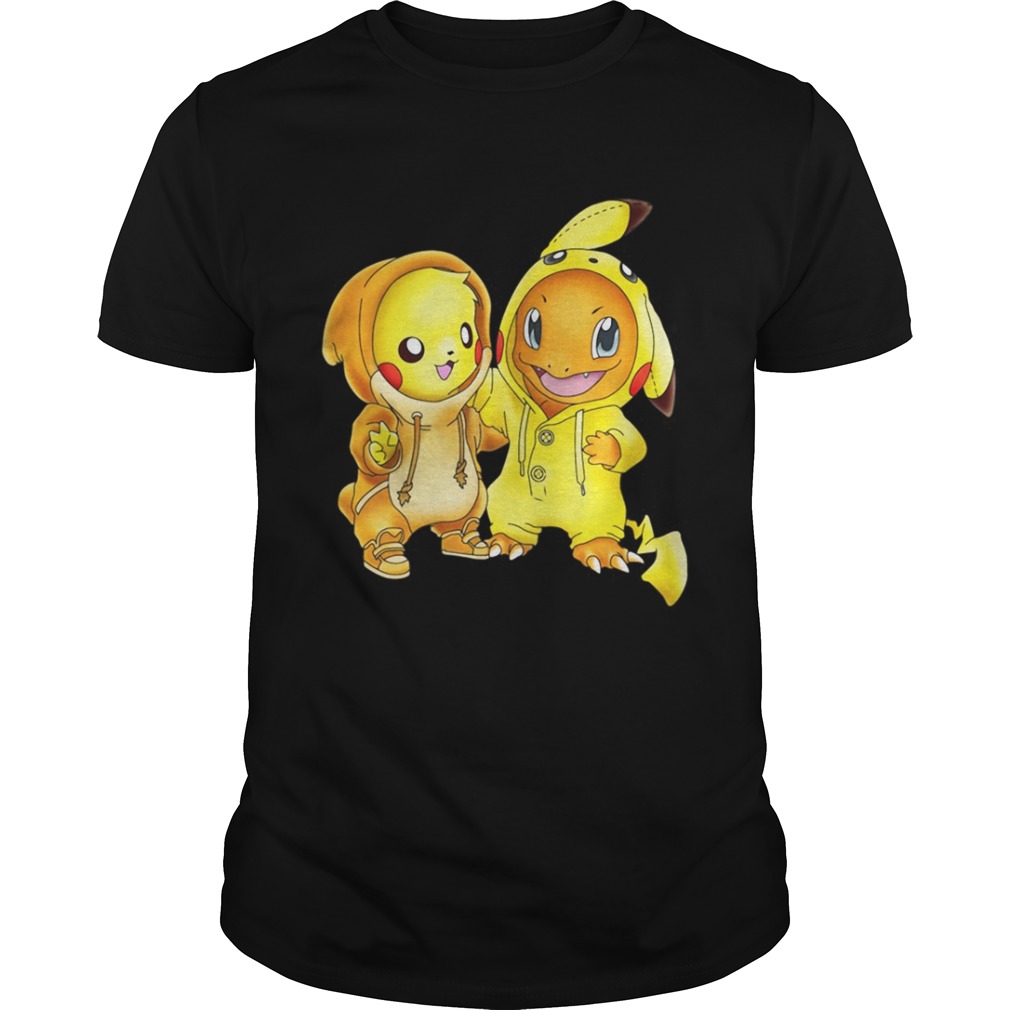 Pikachu and Pikachu Charmander pokemon shirt - T Shirt Classic