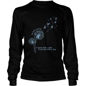 Rare disease awareness it starts with a wish it can end with a cure Longsleeve Tee