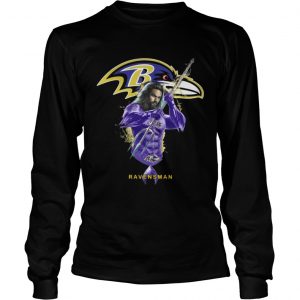 Ravensman Aquaman And Ravens Football Team Longsleeve Tee