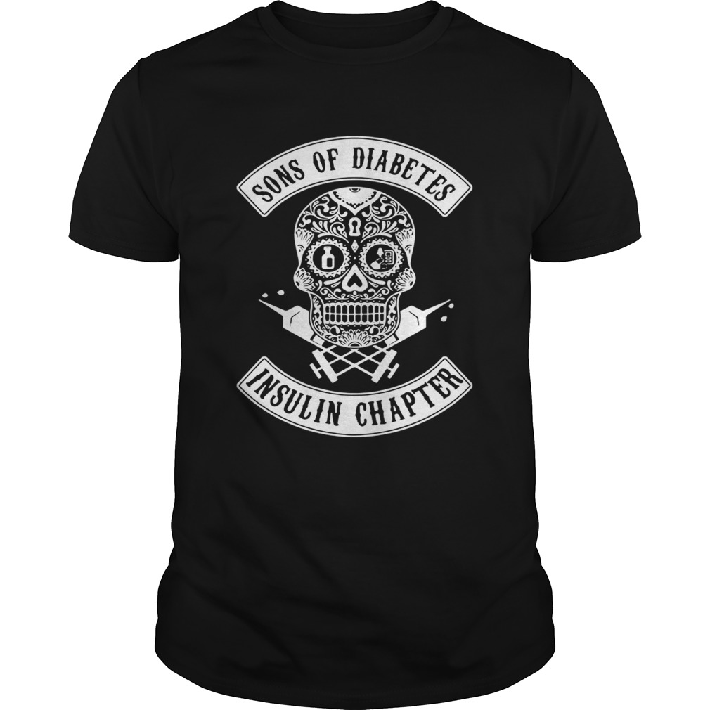 Skull sons of diabetes insulin chapter shirt