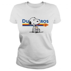 Snoopy drinking Dutch Bros coffee Ladies Tee