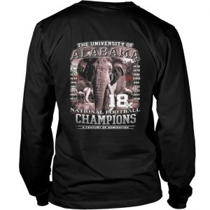 The University of Alabama National Football Champions a Century Longsleeve Tee