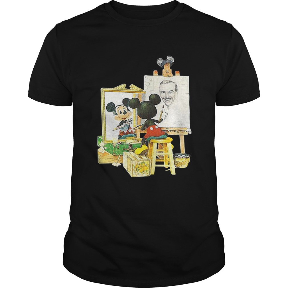Walt Disney and Mickey Mouse self portrait shirt