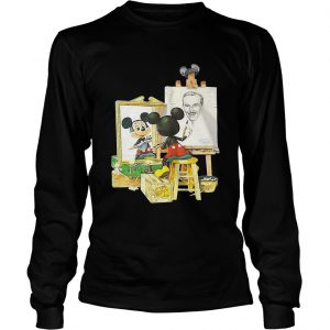 Walt Disney and Mickey Mouse self portrait Longsleeve Tee