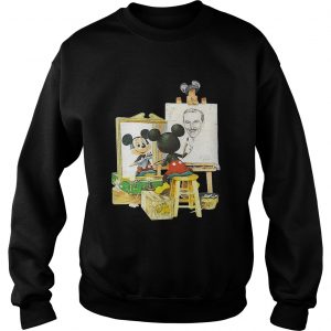 Walt Disney and Mickey Mouse self portrait Sweater